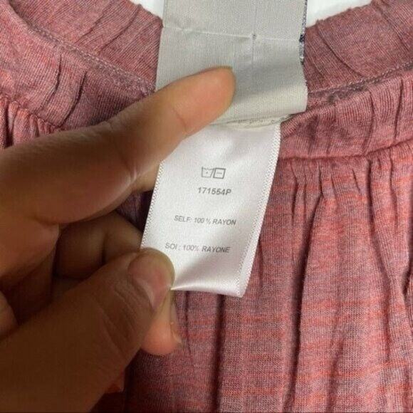 Dolan Womens Size Petite XS Light Red Off The Shoulder Ruffle 3/4 Sleeve Blouse - Picture 4 of 12